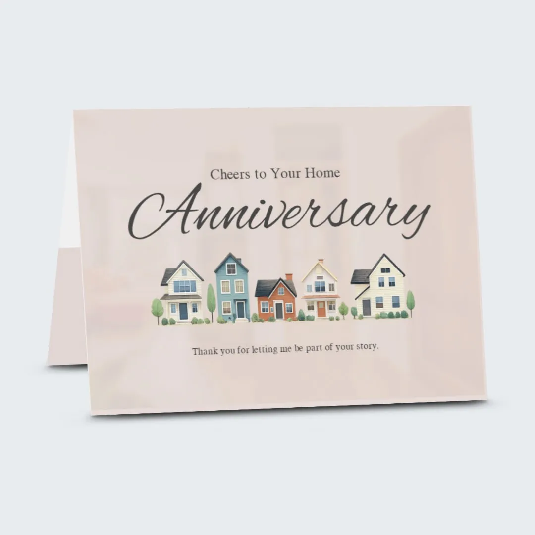 Cheers to Your Home Anniversary: 5x7 greeting card