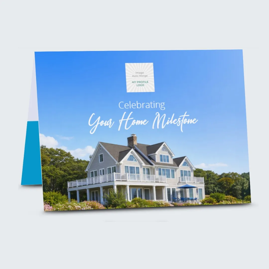Celebrating Your Home Milestone: 5x7 greeting card