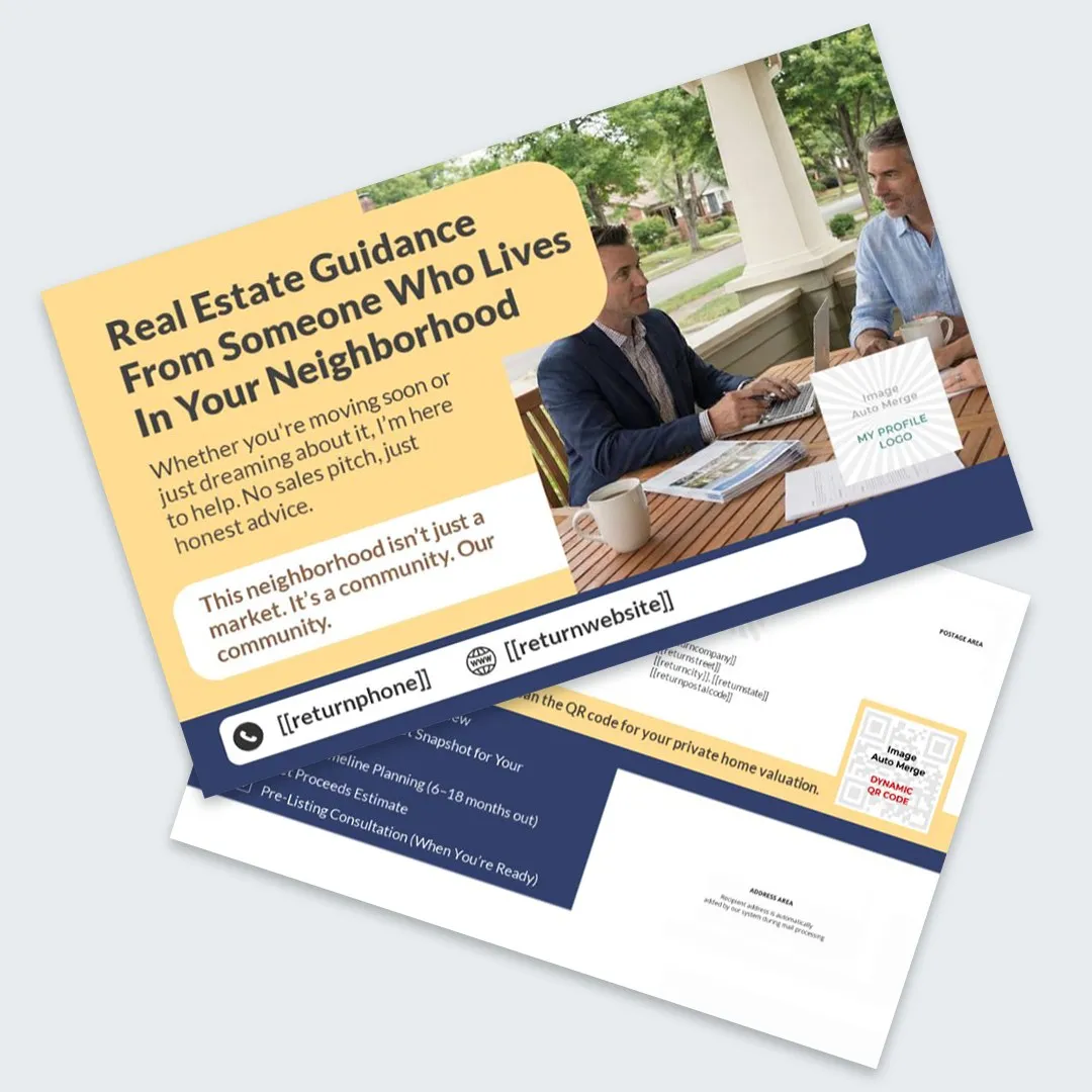 Guidance From Someone in Your Neighborhood: Small and large postcard