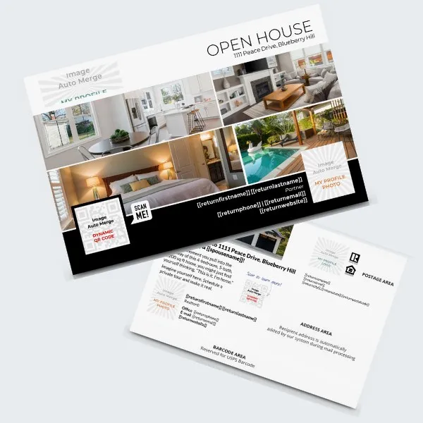 Open House: Small and large postcard