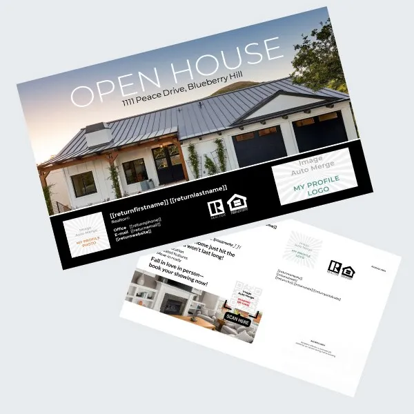 Open House, photo grid: Small and large postcard