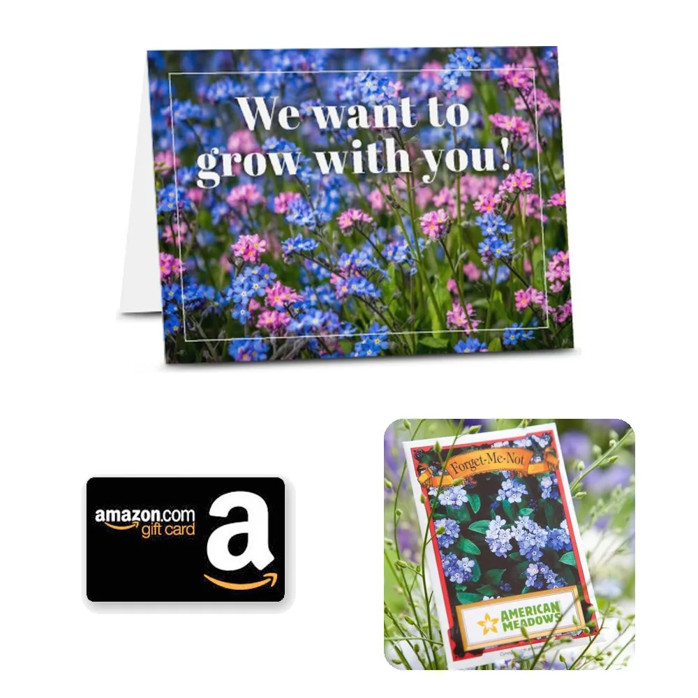 Touch 10: Card, forget-me-not seeds, and an Amazon gift card, Month 27