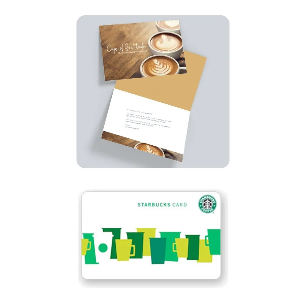 Touch 19: Card and $25 Starbucks card, Month 18