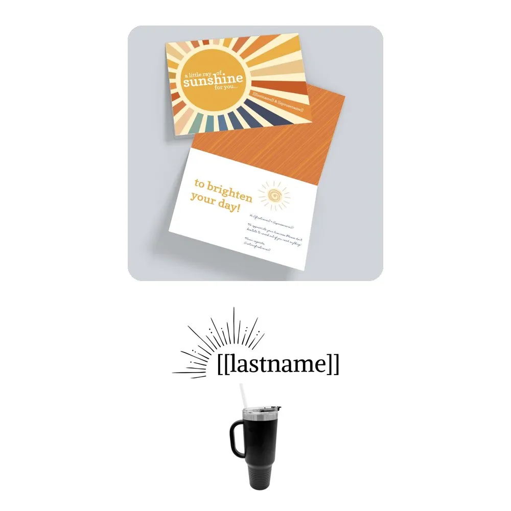 Touch 7: Card and insulated travel mug, Month 6