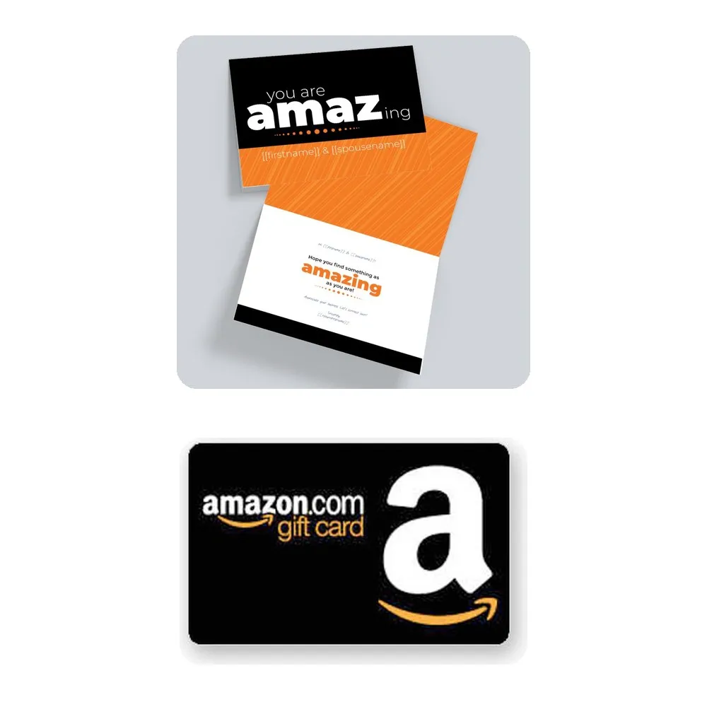 Touch 9: Card and $25 Amazon card, Month 8